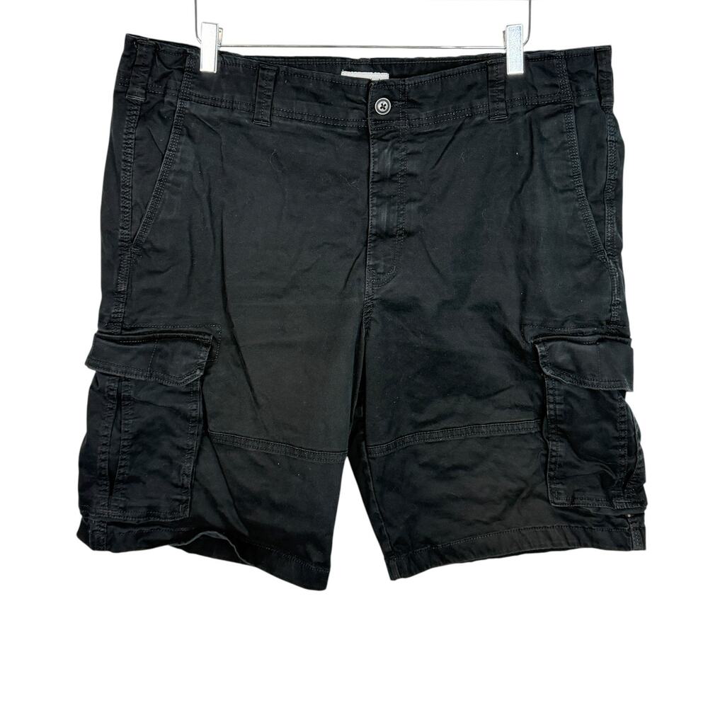 Goodfellow 11" Cargo Shorts Black Regular Fit Midweight Below Knee Mens 40